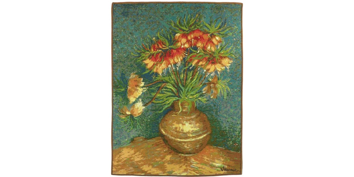 Gobelín Tapisserie Les fritillaires, Vincent Van Gogh Gobelín Tapisserie Les fritillaires, Vincent Van Gogh